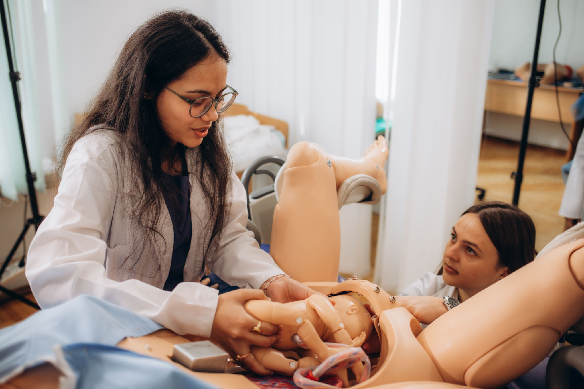 students hands-on