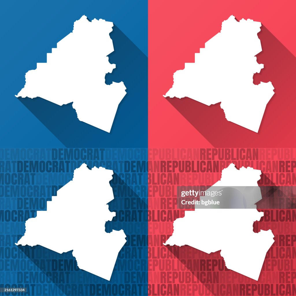 Lafayette Parish, Louisiana. Maps on blue and red backgrounds