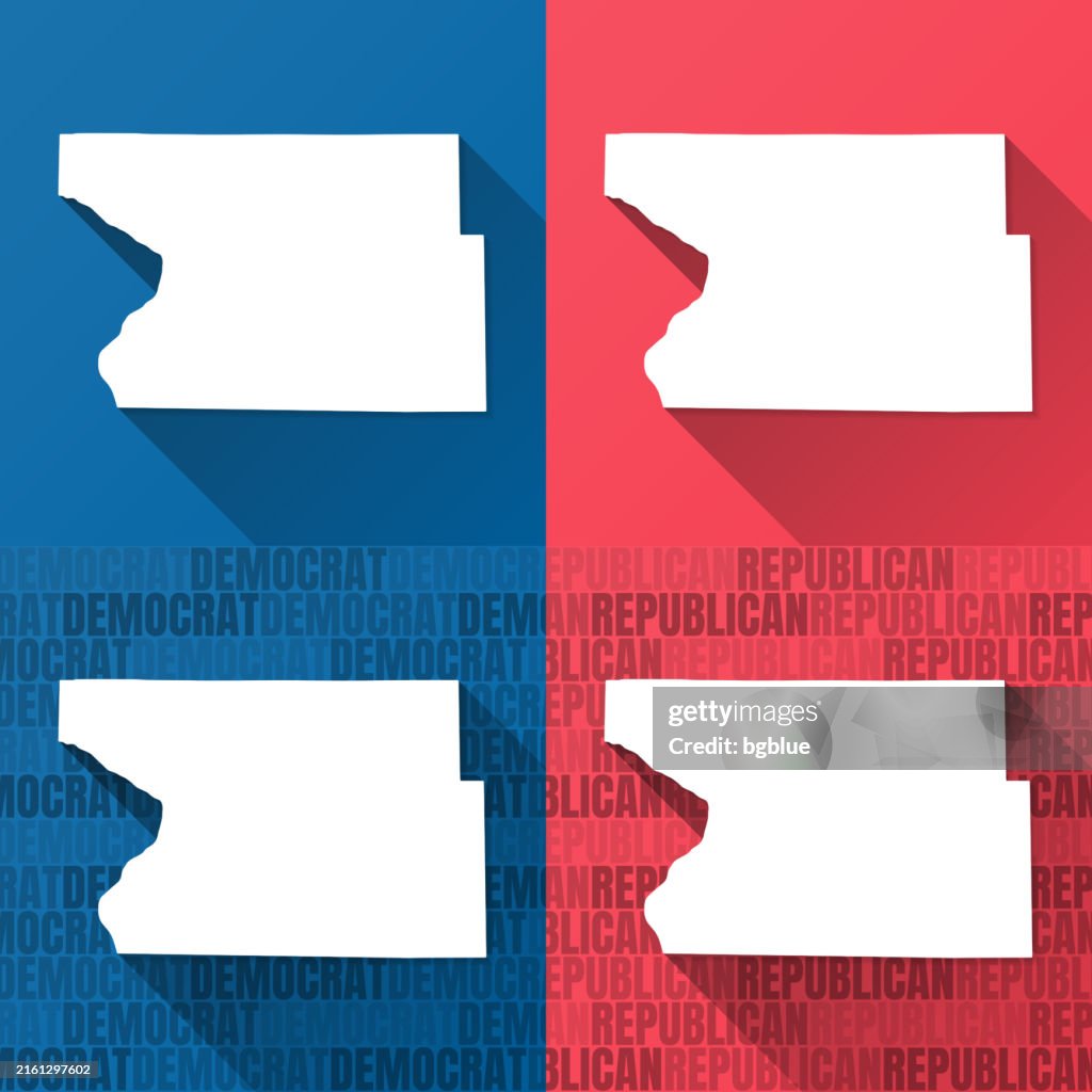 Madison County, Illinois. Maps on blue and red backgrounds
