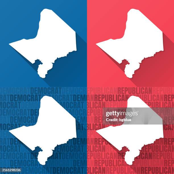 Cabell County West Virginia Karten Auf Blauem Und Rotem Hintergrund, Stock-Foto
