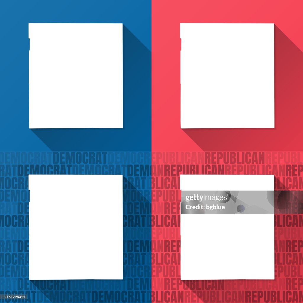 Crook County, Wyoming. Maps on blue and red backgrounds