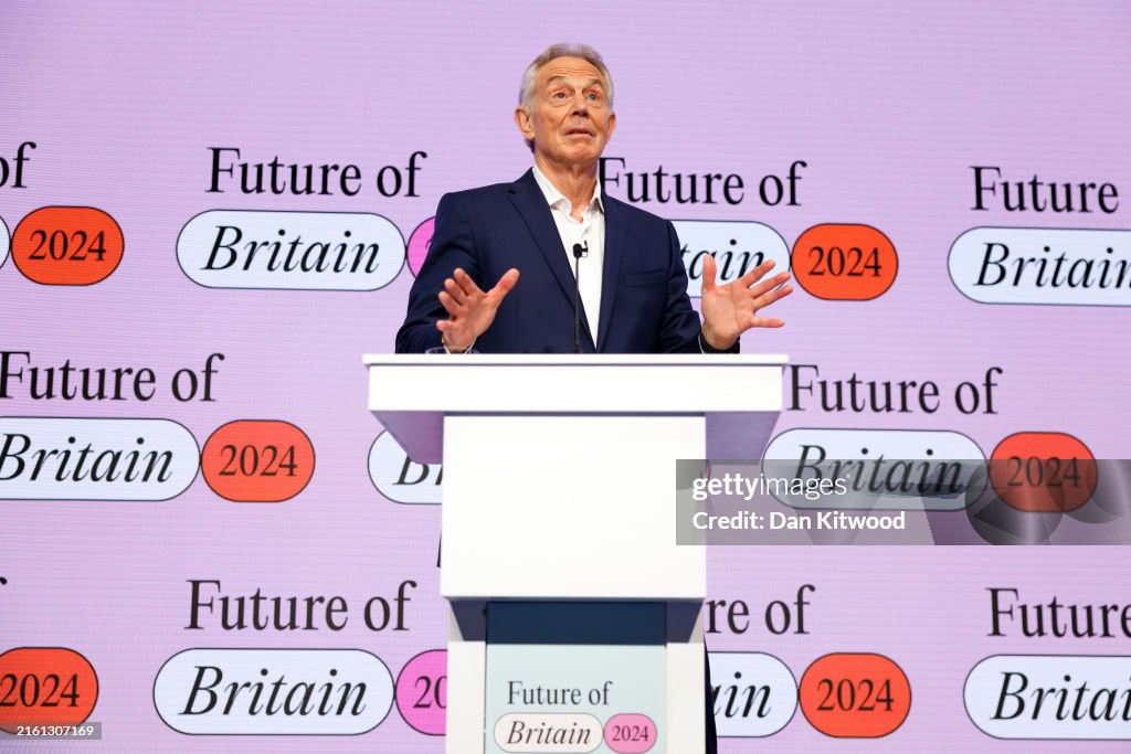 Tony Blair And Wes Streeting Speak At Future Of Britain Conference 2024