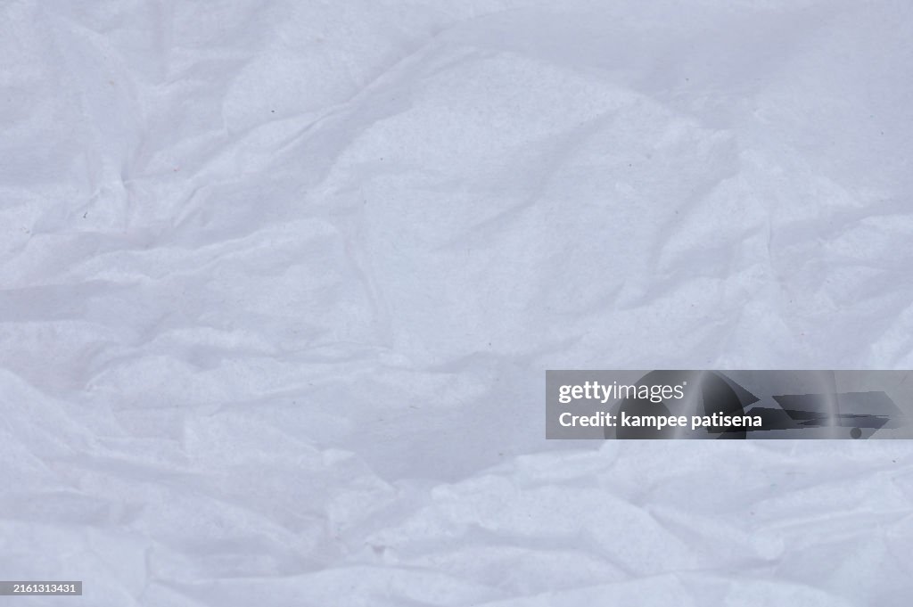 Crumpled White Paper Background Texture