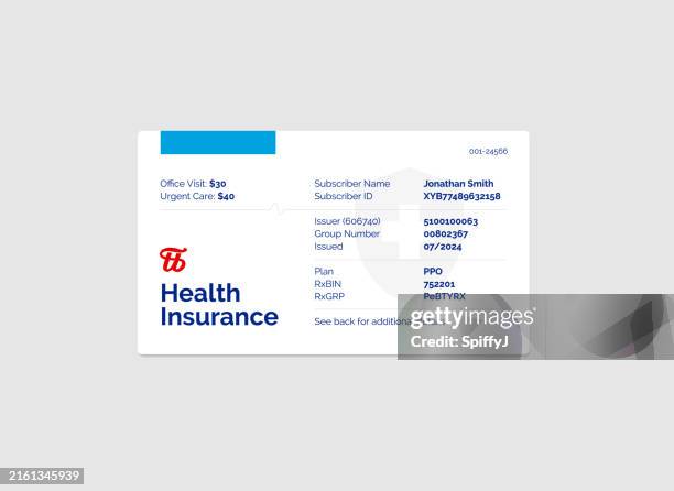 krankenversicherung karte - antragsformular stock-grafiken, -clipart, -cartoons und -symbole