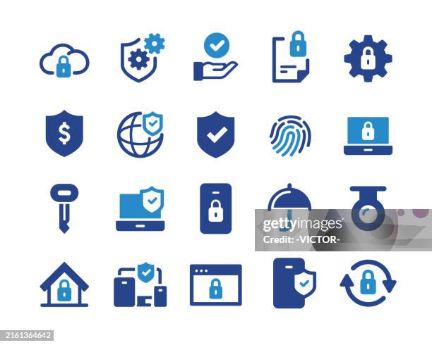 bildbanksillustrationer, clip art samt tecknat material och ikoner med security icons - classic graphic series - trygghet