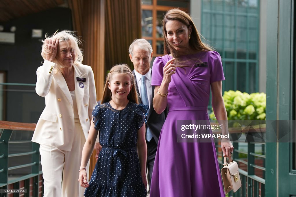 The Princess of Wales and Princess Charlotte Attend Wimbledon 2024 - Day 14