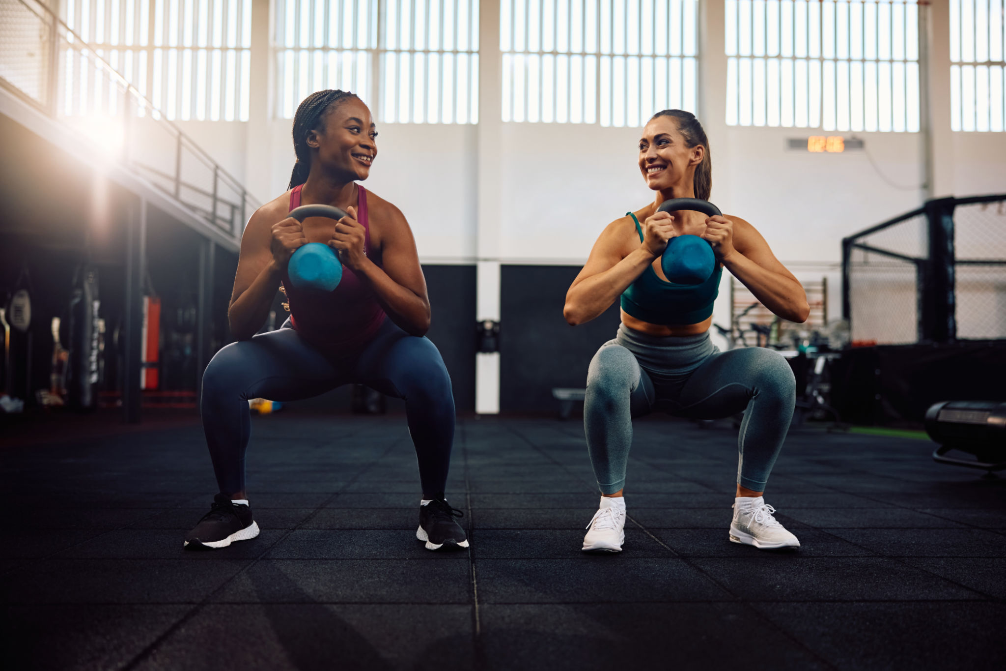 woman lifting weights