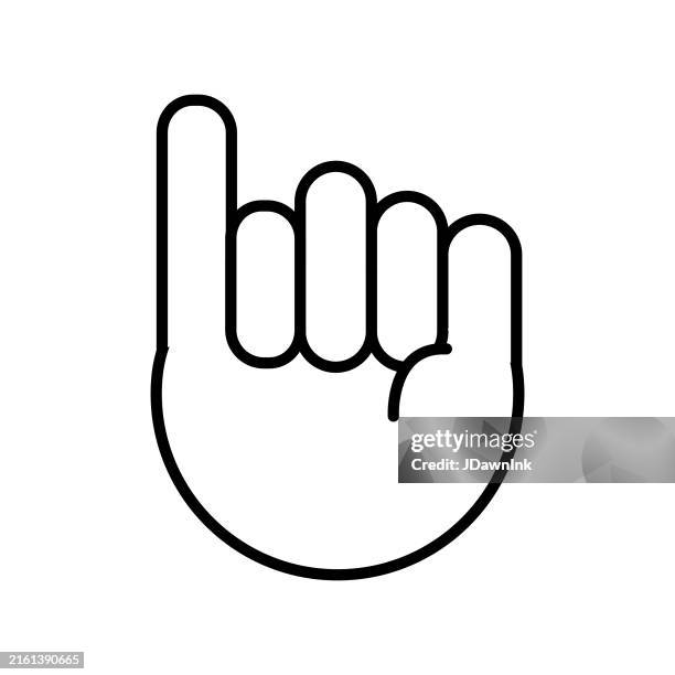 simple hand pinky promise gesture emoji icons with white fill black editable stroke on white background - little finger stock illustrations