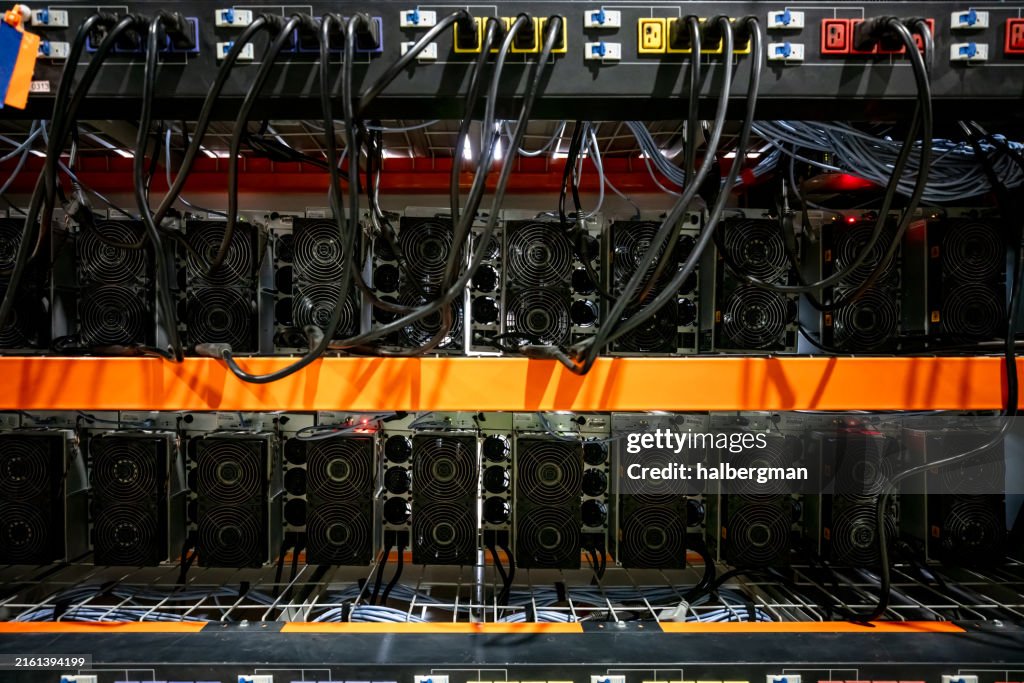 Cooling Fans and Ethernet Switches on Server Rack