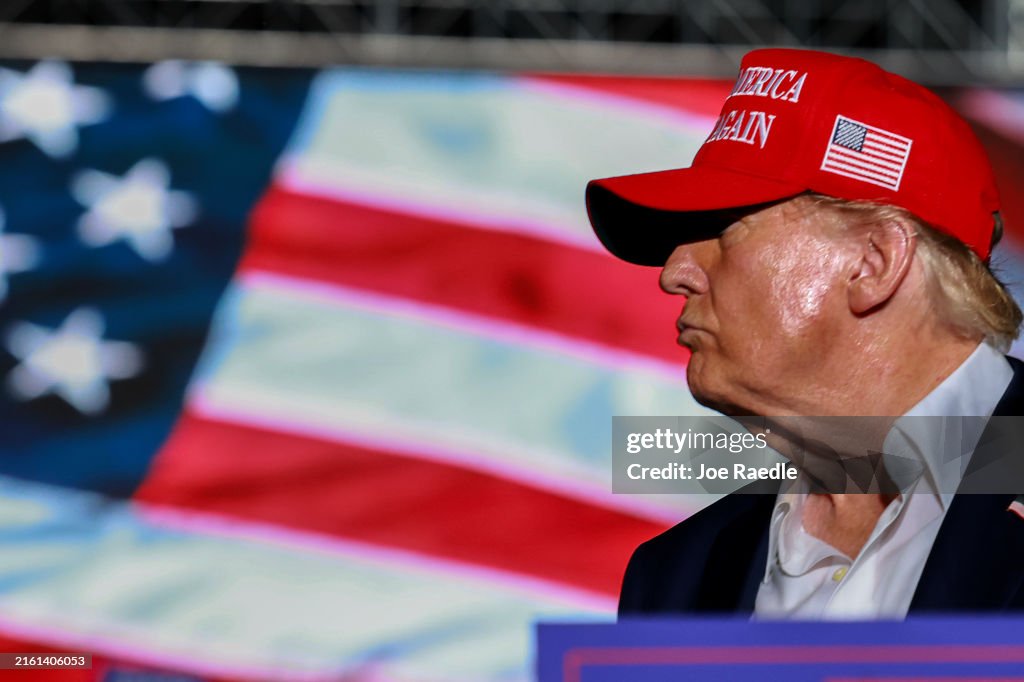 Former President Donald Trump Holds A Campaign Rally In Doral, Florida