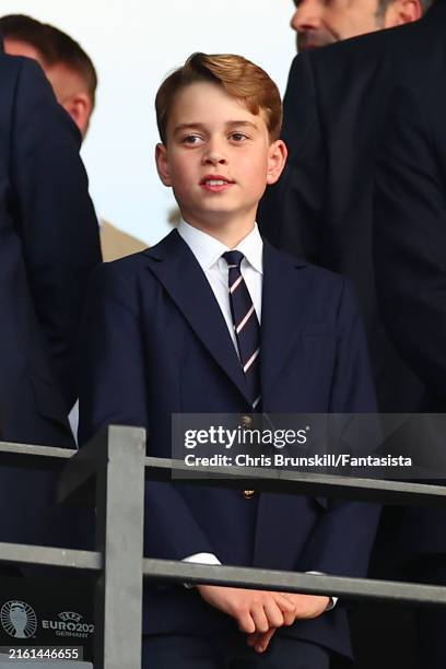 Prince George of Wales looks on prior to the UEFA EURO 2024 final match between Spain and England at Olympiastadion on July 14, 2024 in Berlin,...