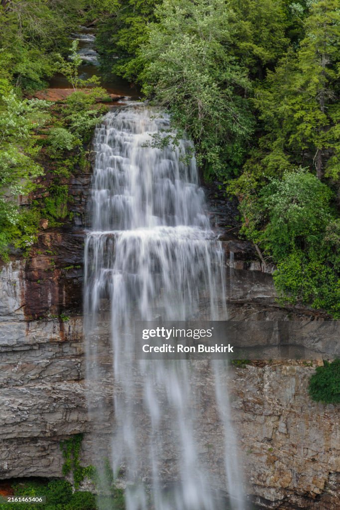 At 256 feet Fall Creek Falls in Fall Creek Falls State Park near Spencer, Tennessee is the highest waterfall east of the Rockies