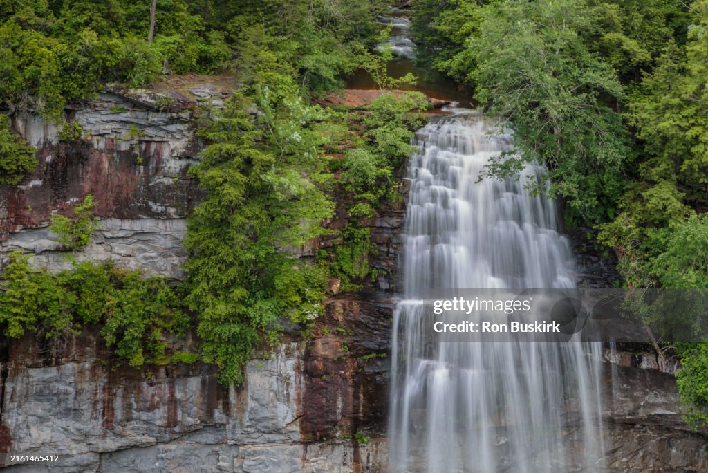 At 256 feet Fall Creek Falls in Fall Creek Falls State Park near Spencer, Tennessee is the highest waterfall east of the Rockies