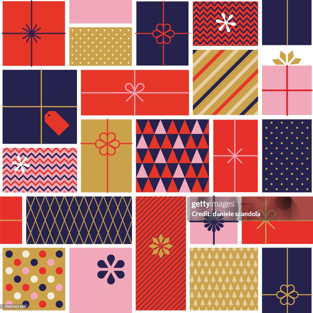 Gift Pack Patterns Christmas Gift Box Seamless Pattern High-Res Vector Graphic - Getty Images