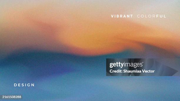 abstract blurred multicolored gradient fluid holographic vector background design wallpaper template with geometric shape, dynamic color, waves, and blend. futuristic modern backdrop design for business, presentation, ads, banner and more - brutalism stock illustrations