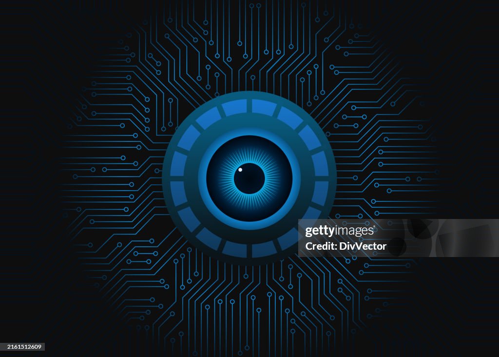 Technical Eye Vector Abstract Digital Eye Technical Background High-Res Vector Graphic ...