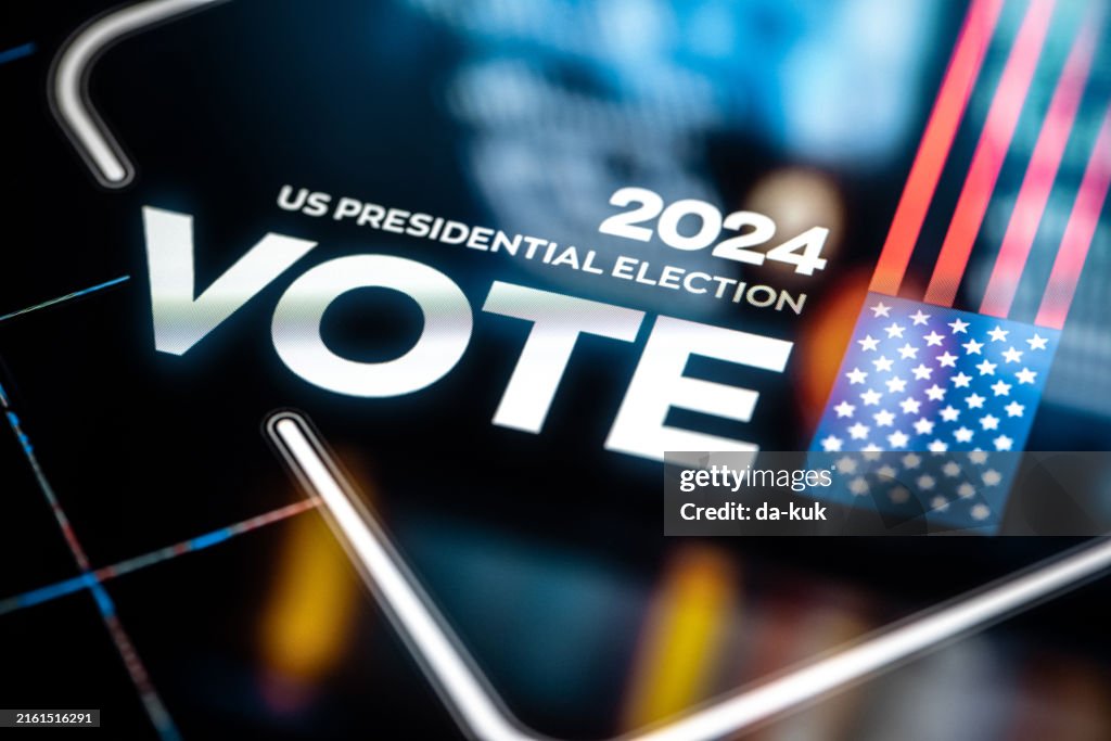 Vote 2024. US Presidential Election background. United States Elections 2024 concept