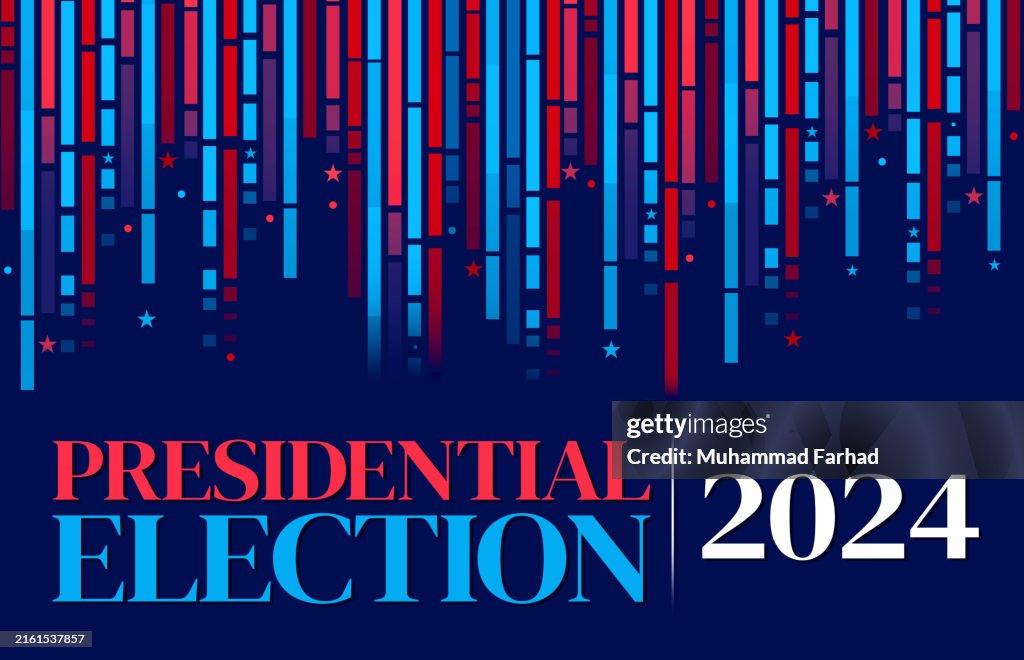 Presidential Elections Usa Background Design In Red And Blue Patriotic ...