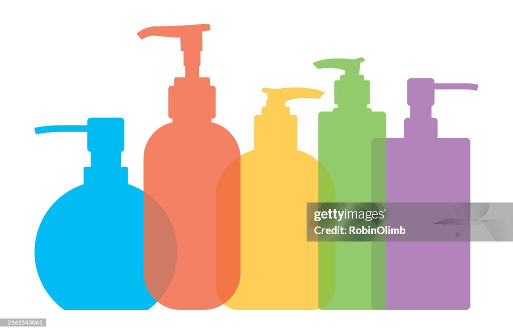 Colorful Pump Bottles Icon