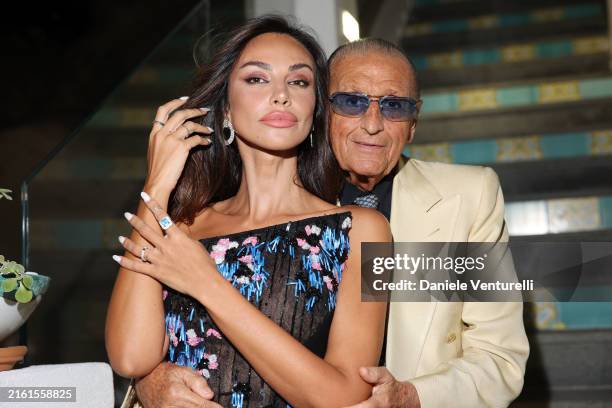 Madalina Ghenea and Tony Renis attend the Ischia Global Festival 2024 on July 10, 2024 in Ischia, Italy.