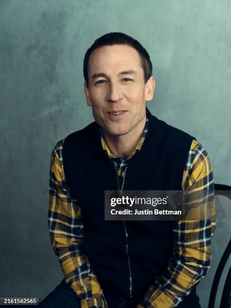 Tobias Menzies of 'You Hurt My Feelings' poses for The Hollywood Reporter during the 2023 Sundance Film Festival on January 22, 2023 in Park City,...