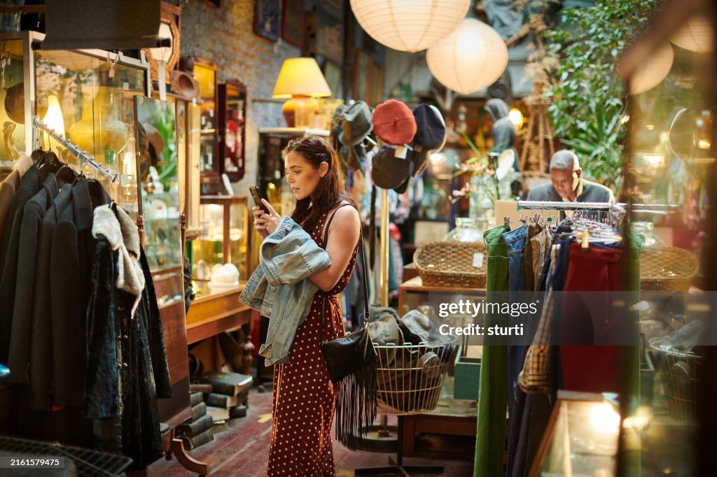 Vintage shop shopper