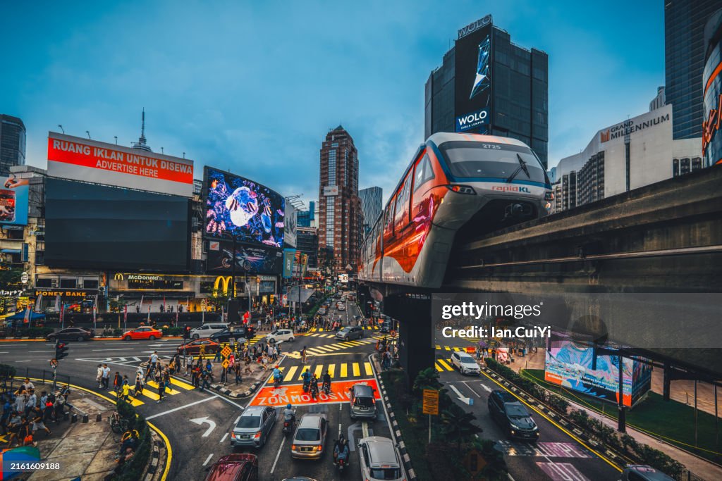 Bukit Bintang Station at Rush Hour, Kuala Lumpur, Malaysia