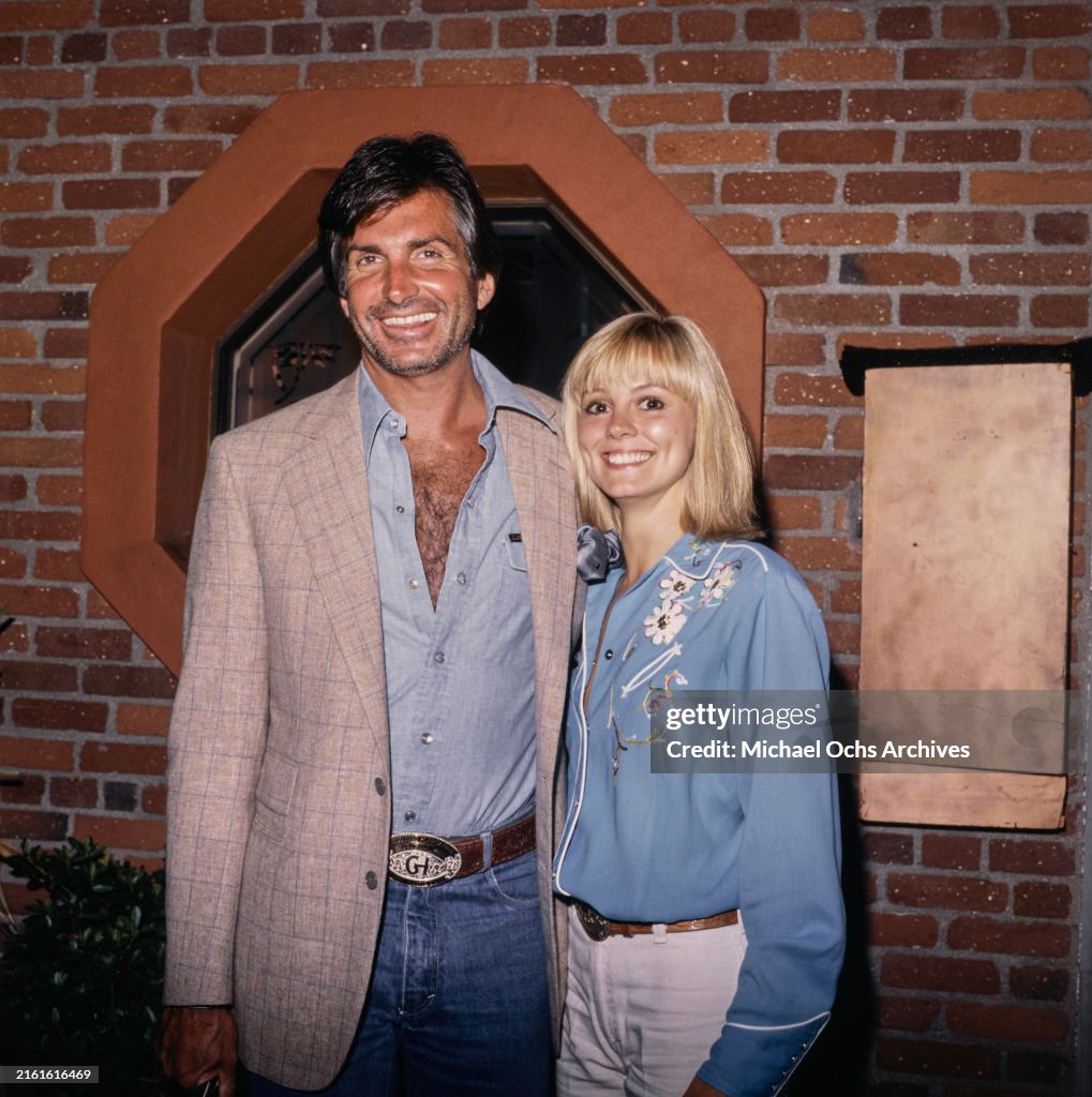 George Hamilton American actor George Hamilton, wearing a checked oatmeal-coloured ...
