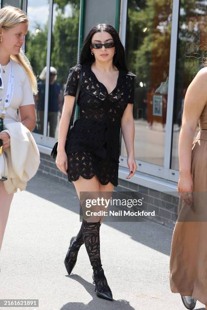 Charli XCX attends day eleven of the Wimbledon Tennis Championships at the All England Lawn Tennis and Croquet Club on July 11, 2024 in London,...