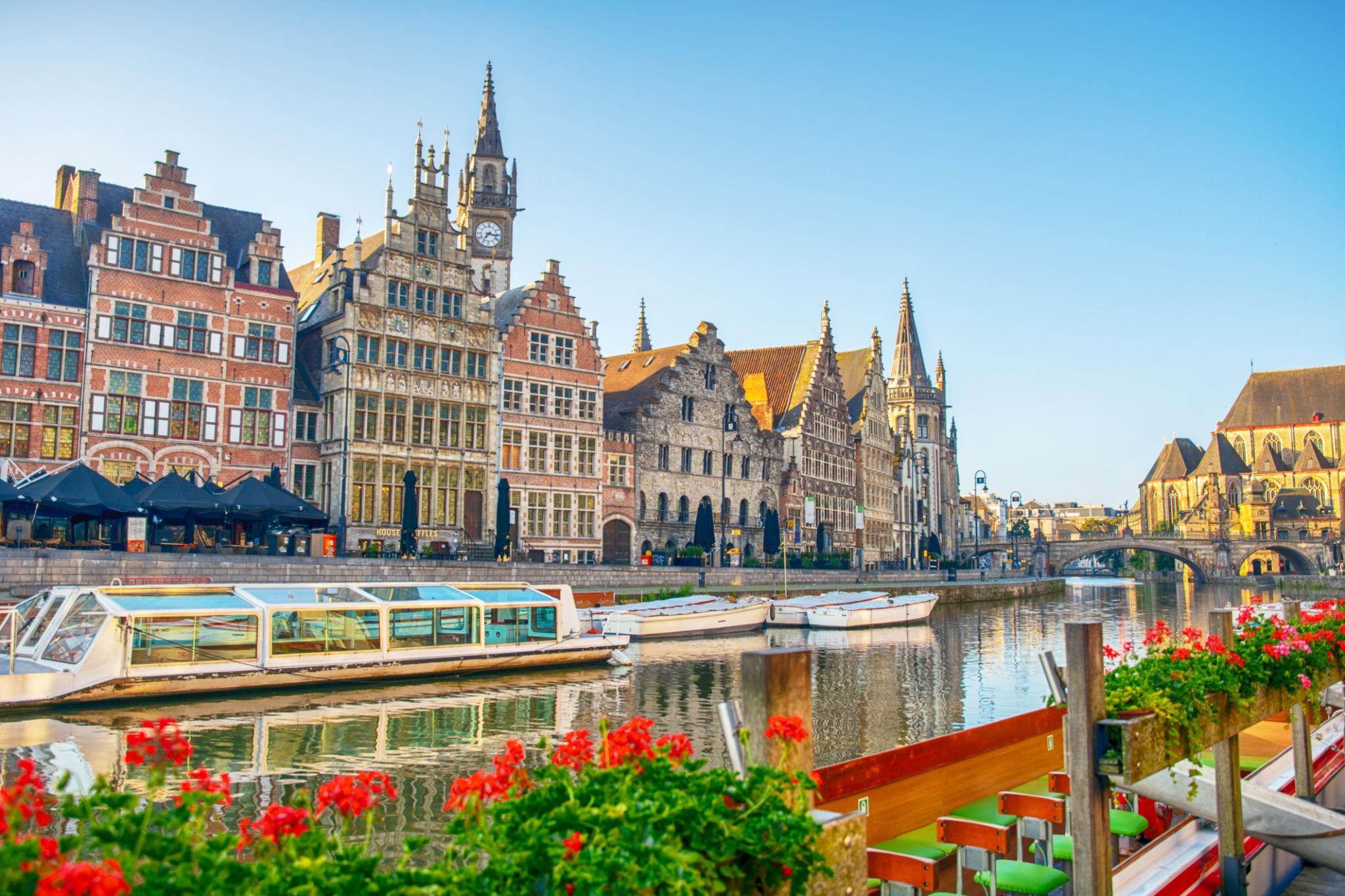 Graslei quay of Ghent Graslei quay of Ghent