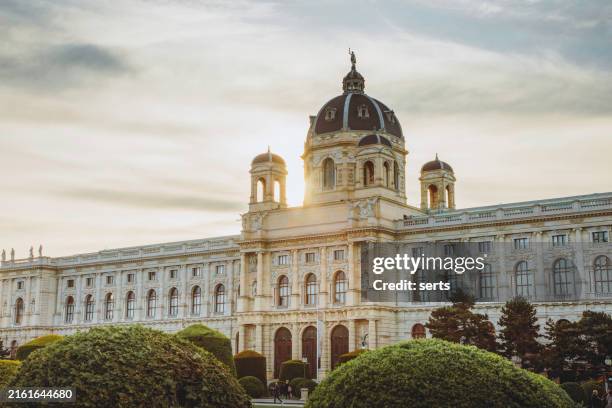 naturhistorisches museum und kunsthistorisches museum in wien - museum für naturgeschichte stock-fotos und bilder