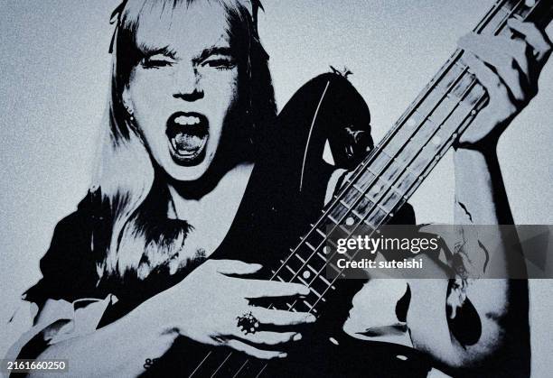 the rock musician. - boygroup stock-fotos und bilder