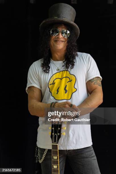 Musician Slash is photographed for Los Angeles Times on June 27, 2024 in Encino, California. PUBLISHED IMAGE. CREDIT MUST READ: Robert Gauthier/Los...