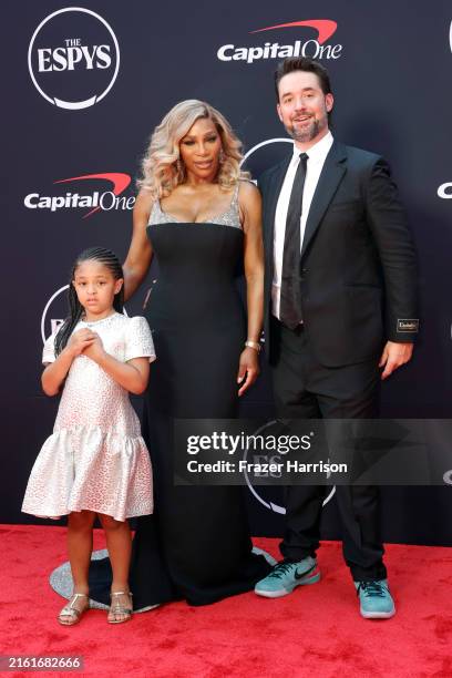 Alexis Olympia Ohanian Jr., Serena Williams and Alexis Ohanian attend the 2024 ESPY Awards at Dolby Theatre on July 11, 2024 in Hollywood, California.