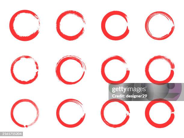 hand drawn grunge circles vector set. - scratching icon stock illustrations