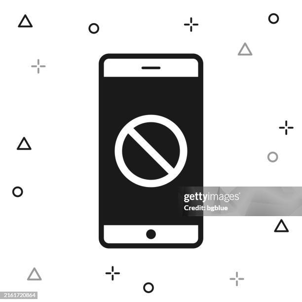 smartphone with no symbol. icon on white background - locked out computer stock illustrations