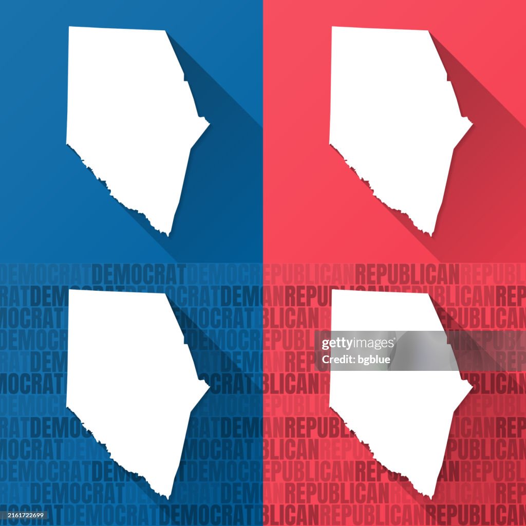 Spartanburg County, South Carolina. Maps on blue and red backgrounds