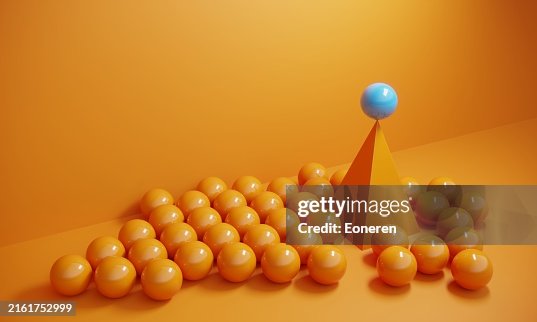 Different sphere on top the pyramid Different sphere on top the pyramid