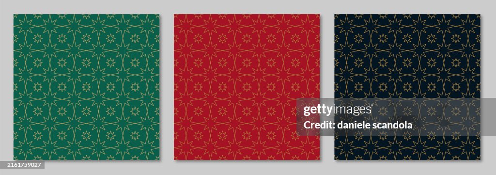 Geometric Background pattern seamless with geometric stars. Christmas background.