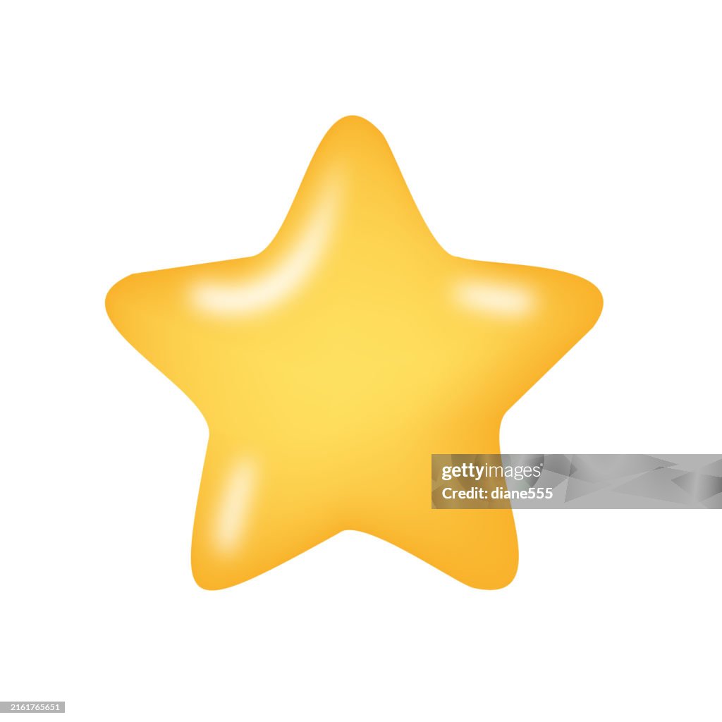 3D Style Back To School Icon Star On A Transparent Background