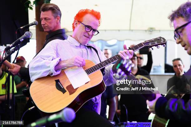 Travis frontman Fran Healy performs during day one of the TRNSMT Festival 2024 at Glasgow Green on July 12, 2024 in Glasgow, Scotland.
