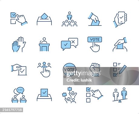 Elections icon set. Editable stroke weight. Pixel perfect dichromatic icons. Elections icon set. Editable stroke weight. Pixel perfect dichromatic icons.