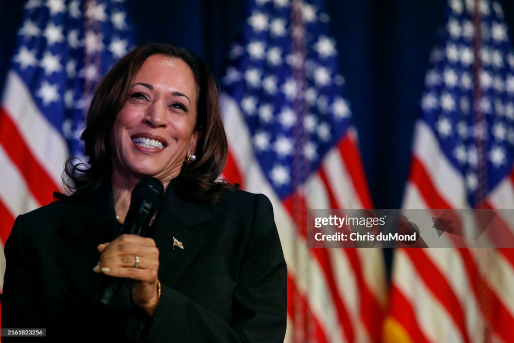 Vice President Harris Holds Campaign Event In Kalamazoo, Michigan
