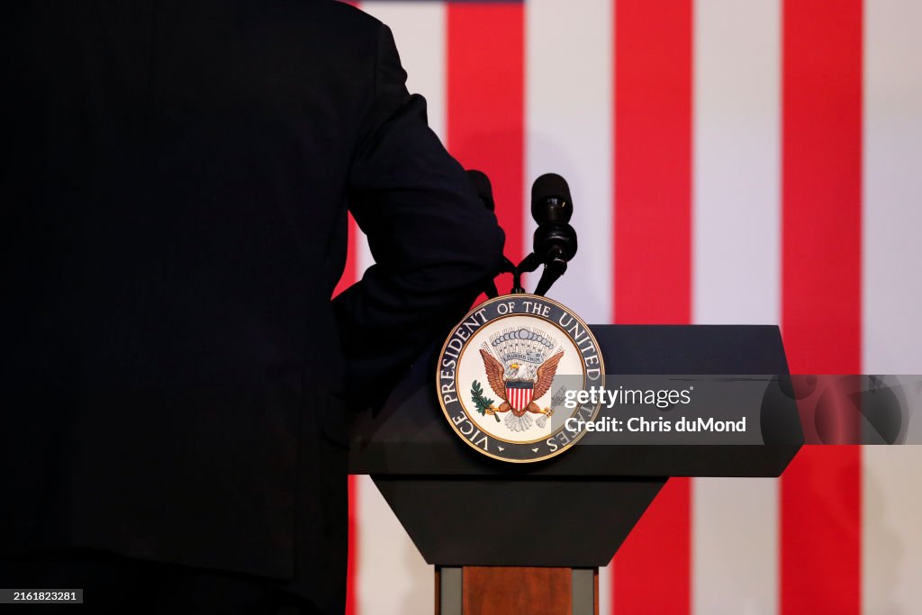 Vice President Harris Holds Campaign Event In Kalamazoo, Michigan