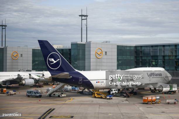 Lufthansa airplane is seen at Frankfurt Airport in Frankfurt am Main, Germany on July 17th, 2024.