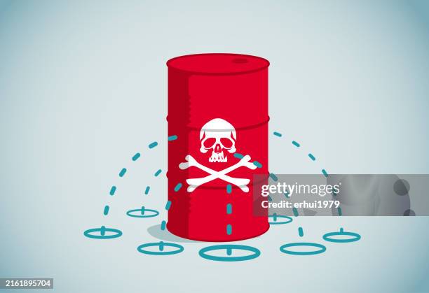pollution - barrel stock illustrations