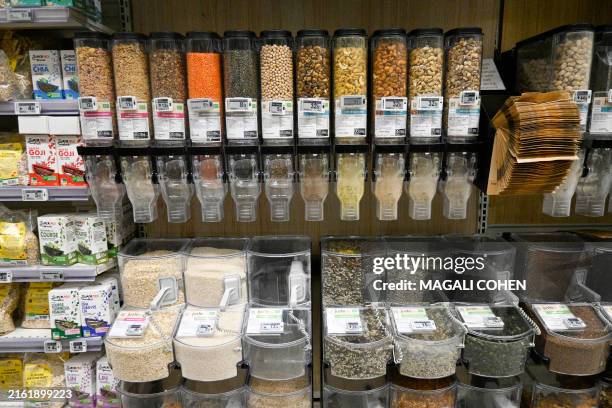 Bulk organic food, Leclerc supermarket, in Hyeres, on July 17, 2024.