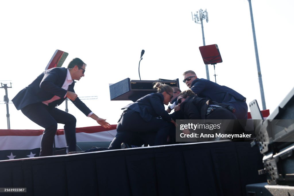 Donald Trump Injured During Shooting At Campaign Rally In Butler, PA