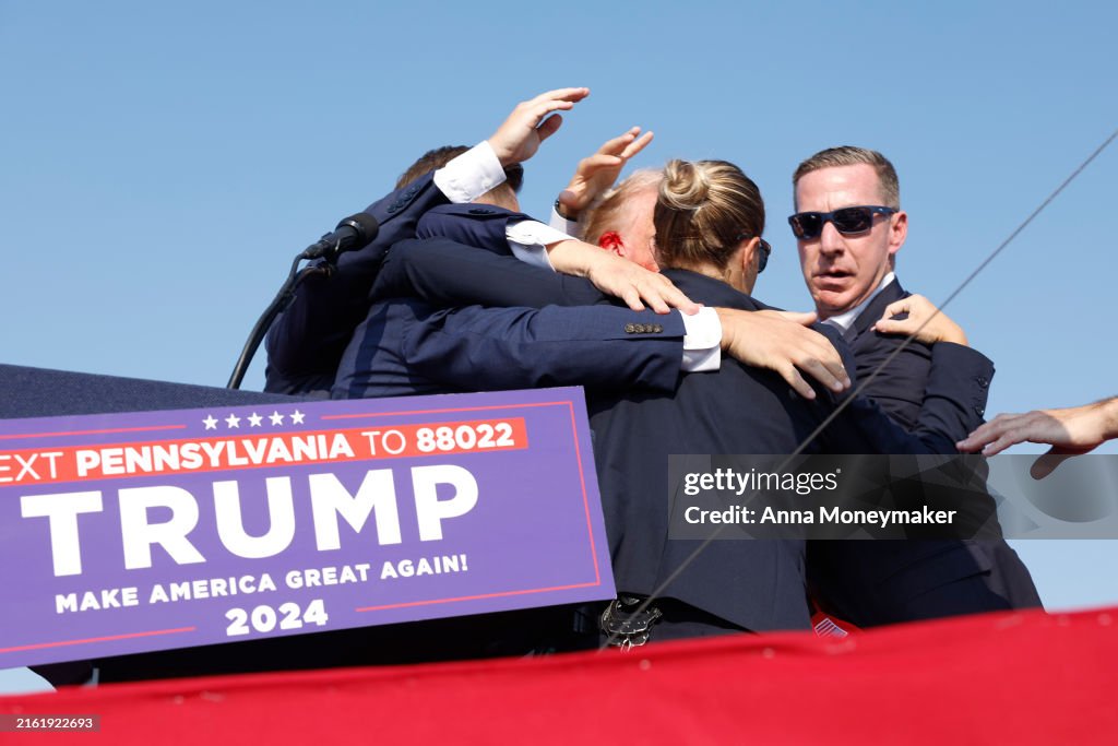 Donald Trump Injured During Shooting At Campaign Rally In Butler, PA