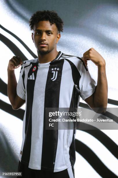 Juventus Unveil New Signing Juan Cabal on July 18, 2024 in Turin, Italy.